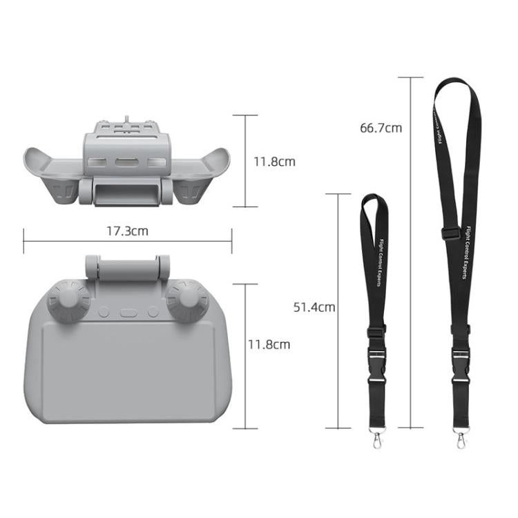 For DJI Mavic Air 2/Mavic 3 Pro BRDRC Remote Control Hood + Hanging Belt