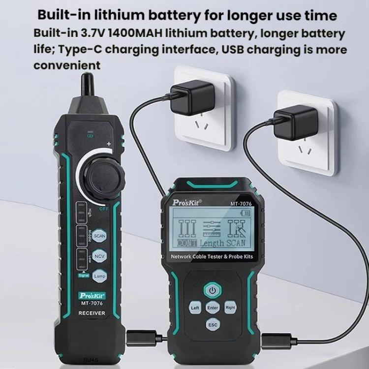 ProsKit MT-7076 LCD Anti-Interference Network Testing Cable Tracer, MT-7076