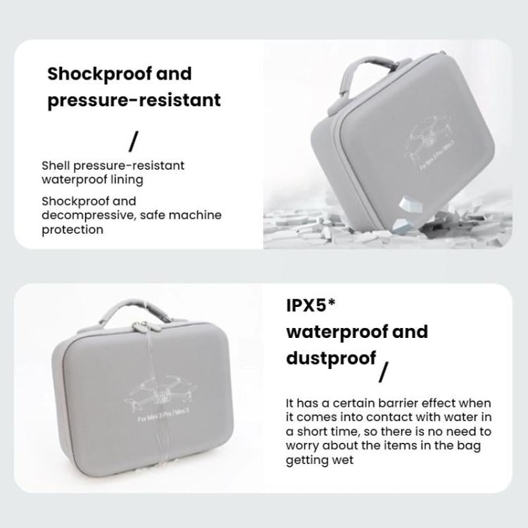 WOKEMA Pressure-Resistant Waterproof Portable Storage Bag, For DJI  Mini 2/ 2 SE, For DJI  Mini 3 / 3 Pro Without Screen, For DJI  Mini 3 / 3 Pro With Screen, For DJI  Mini 4 Pro Without Screen, For DJI  Mini 4 Pro With Screen