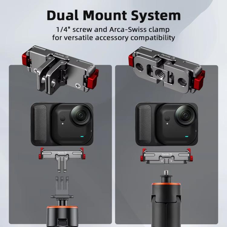 For Insta360 Go Ultra Flymile Magnetic Quick-Release Adapter Aluminum Alloy Mount Extension Accessory, Go Ultra