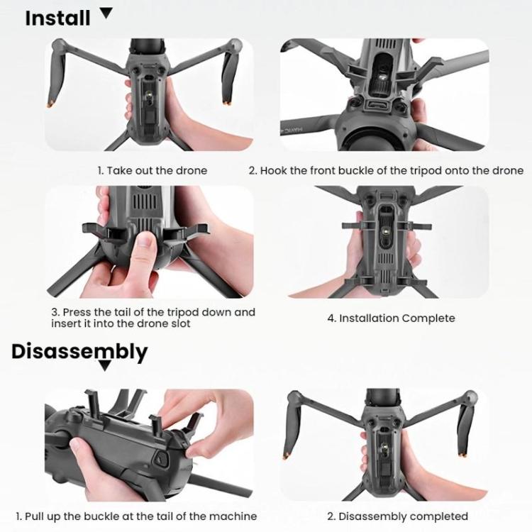 For DJI Mavic 4 Pro BRDRC Heightened Support Tripod Landing Gear Accessory, M4P016