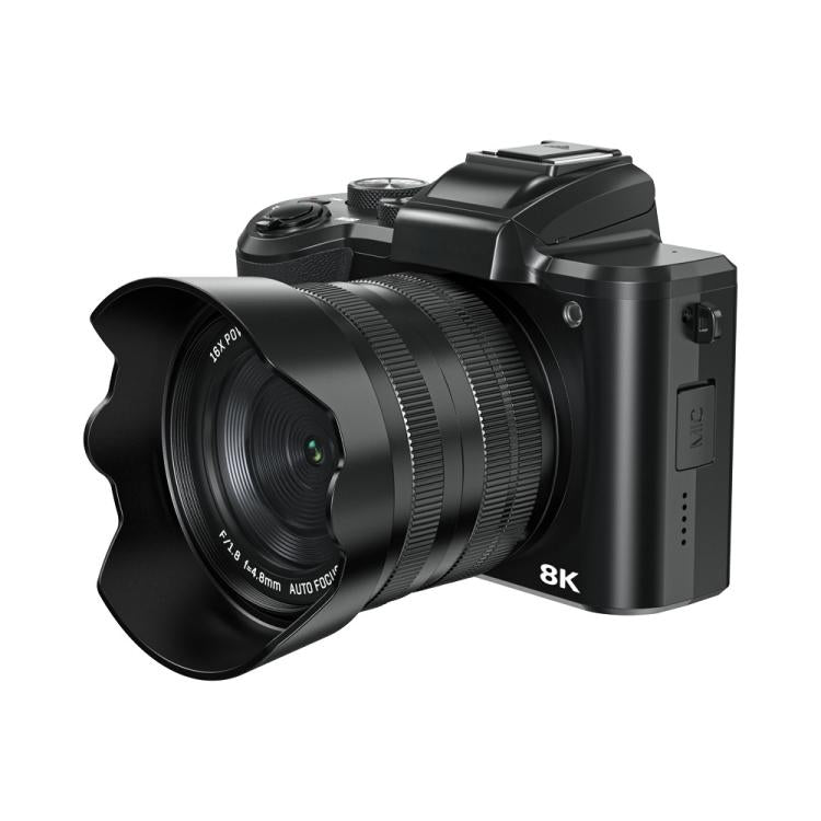 DC226 8K Camcorder With Front/Rear 48MP Dual Cameras, 3.2-Inch HD Touch Screen, LED Flash, HDMI Output & WiFi Transfer, EU Plug, US Plug, UK Plug