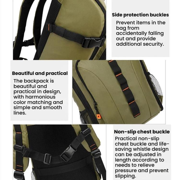 Outdoor Large Capacity Waterproof Camera Bag Detachable Portable DSLR Backpack, Olive Green