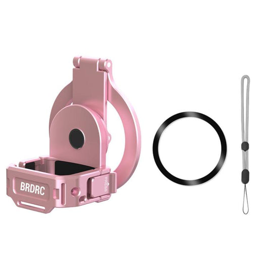 For DJI Osmo Pocket 3 BRDRC Magnetic Expandable Phone Holder Cold Shoe Mount, Pink