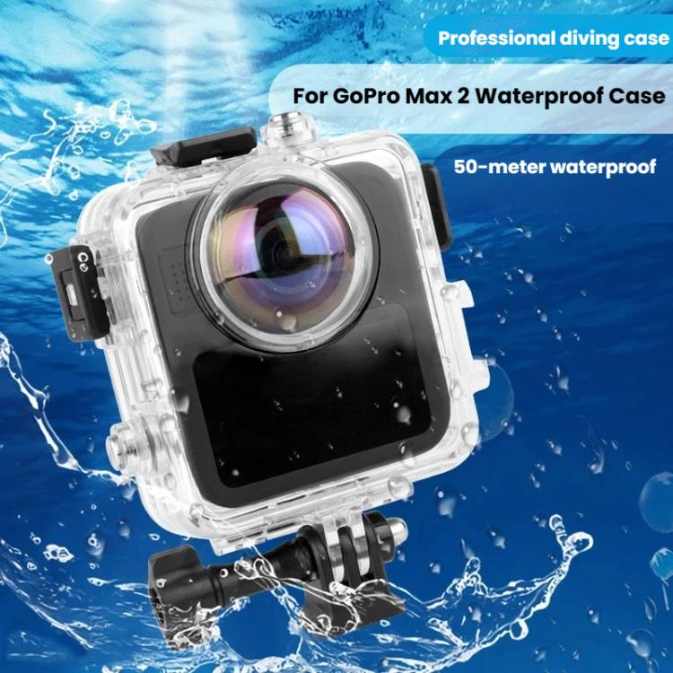 For GoPro MAX2 Waterproof Housing 50m Dive Case Anti-Fog Protective Shell, Waterproof case