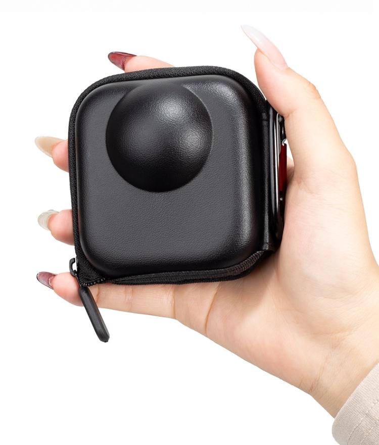 For GoPro MAX2 Compact Hard Shell Carrying Case Protective Storage Bag With Carabiner Clip, Carrying Case