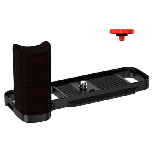 For Fujifilm X-E5 Flymile Camera L-Shaped Cold Shoe Mount For One-Handed Shooting, Black Ebony, Silver Walnut