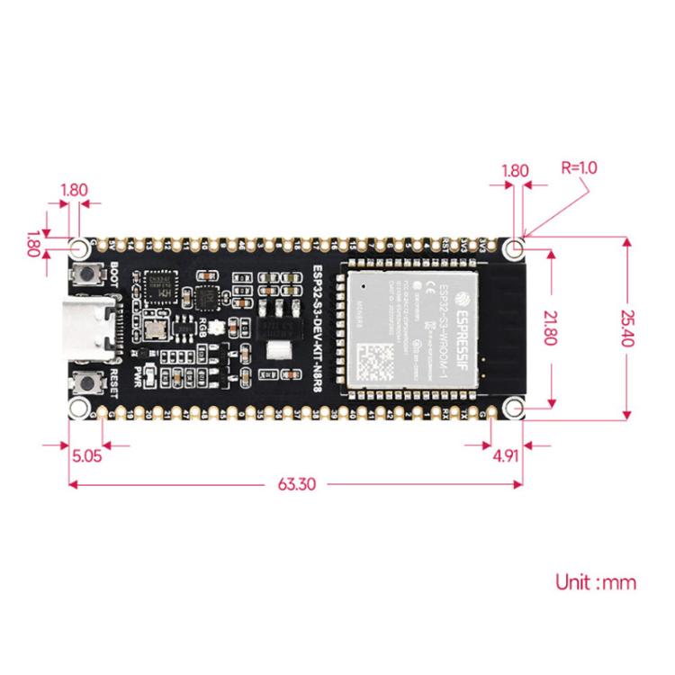 Microcontroller 2.4GHz Wi-Fi Development Board, 240MHz Dual Core Processor, WAVESHARE ESP32-S3-DEV-KIT-N8R8, WAVESHARE ESP32-S3-DEV-KIT-N8R8-M With Pre-soldered Headers, WAVESHARE ESP32-S3-DEV-KIT-N16R8                                                  ...