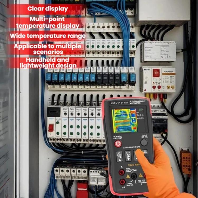 ZT-R01 Handheld HD Infrared Thermal Imaging Multimeter Industrial Power/Floor Heating Thermal Imager, Standard, With Bag