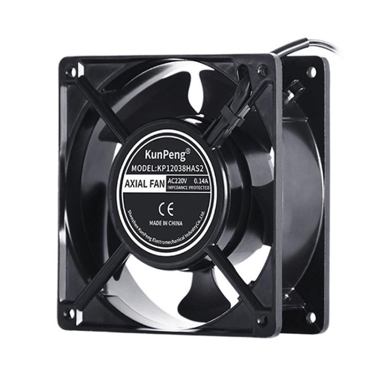 KunPeng KP12038HAS2 12cm Oil-Impregnated Bearing Cooling Fan Industrial AC Fan, 110V, 220V, 380V