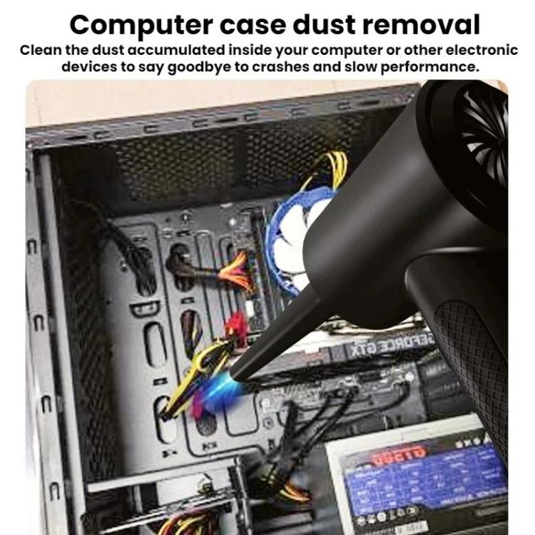 Computer Case Keyboard Cleaning USB Rechargeable Handheld Dust Blower, 2000mAh x 3, 2000mAh x 2