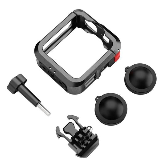 For GoPro MAX2 Aluminum Alloy Cage Kit Protective Frame With Dual Cold Shoe Mounts, Kit A