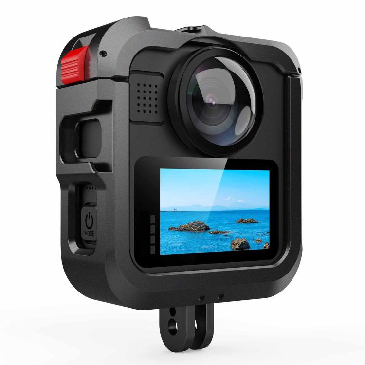 For GoPro MAX2 Aluminum Alloy Cage Kit Protective Frame With Dual Cold Shoe Mounts, Kit A