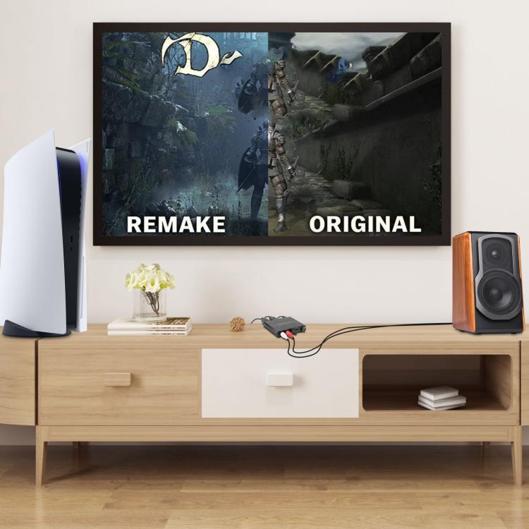 HDMI 2.0 Audio Extractor Support R/L Output And Volume Control 4K/60Hz Audio Splitter, US Plug, EU Plug