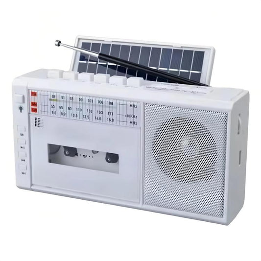 Solar-Powered Magnetic Cassette Player Wireless SW Radio/Recorder