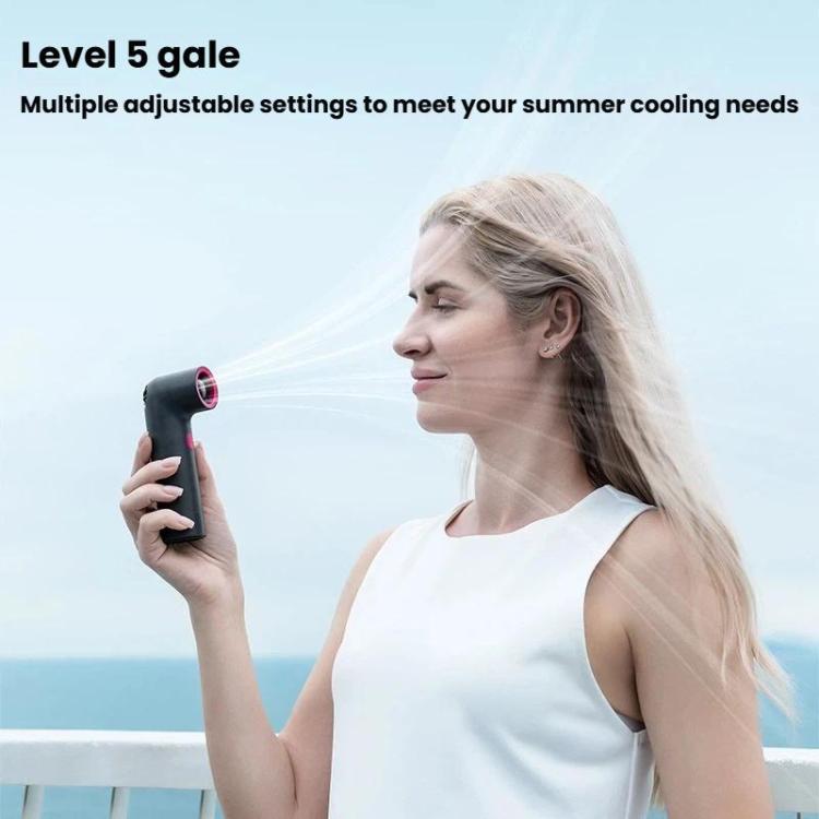 F21 High Speed Curved Tube Fan Mini Turbo Portable Digital Display High-Power Handheld Fan