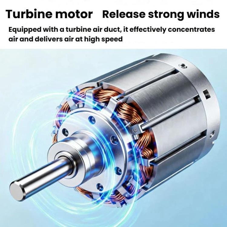 F21 High Speed Curved Tube Fan Mini Turbo Portable Digital Display High-Power Handheld Fan