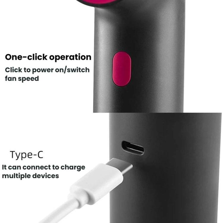 F21 High Speed Curved Tube Fan Mini Turbo Portable Digital Display High-Power Handheld Fan