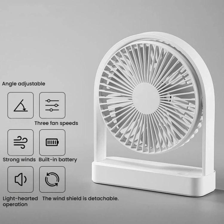 F3A Slim Mini Desk Fan Home USB Quiet Desktop Fan Portable Rechargeable Fan