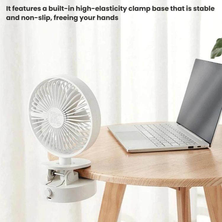 F5 Desktop Oscillating Clip Fan USB Charging Tabletop Mini Fan, F5