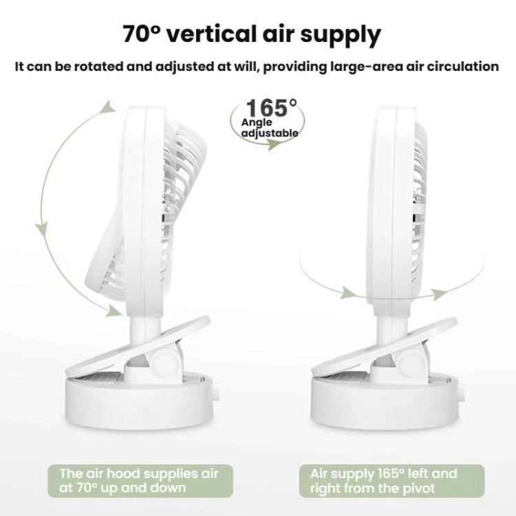 F5 Desktop Oscillating Clip Fan USB Charging Tabletop Mini Fan, F5
