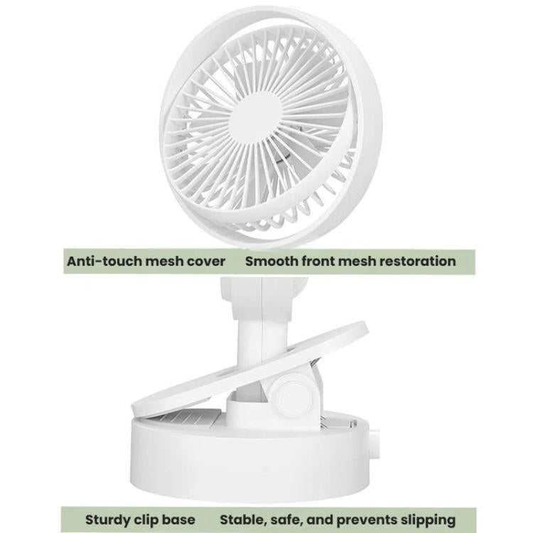 F5 Desktop Oscillating Clip Fan USB Charging Tabletop Mini Fan, F5