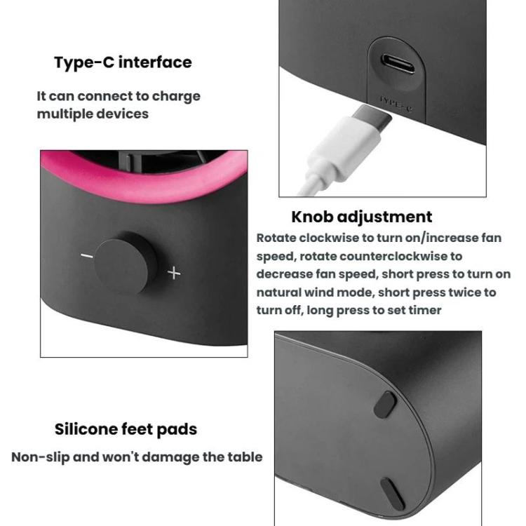 F6 USB Charging Desktop Fan High Power Household Electric Fan, Standard 4000mAh