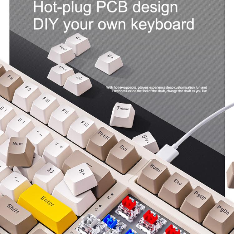 ZIYOULANG K3 MAX Russian Mechanical Keyboard Hot Swap Gasket Structure 1.5m Wired Gaming Keyboard