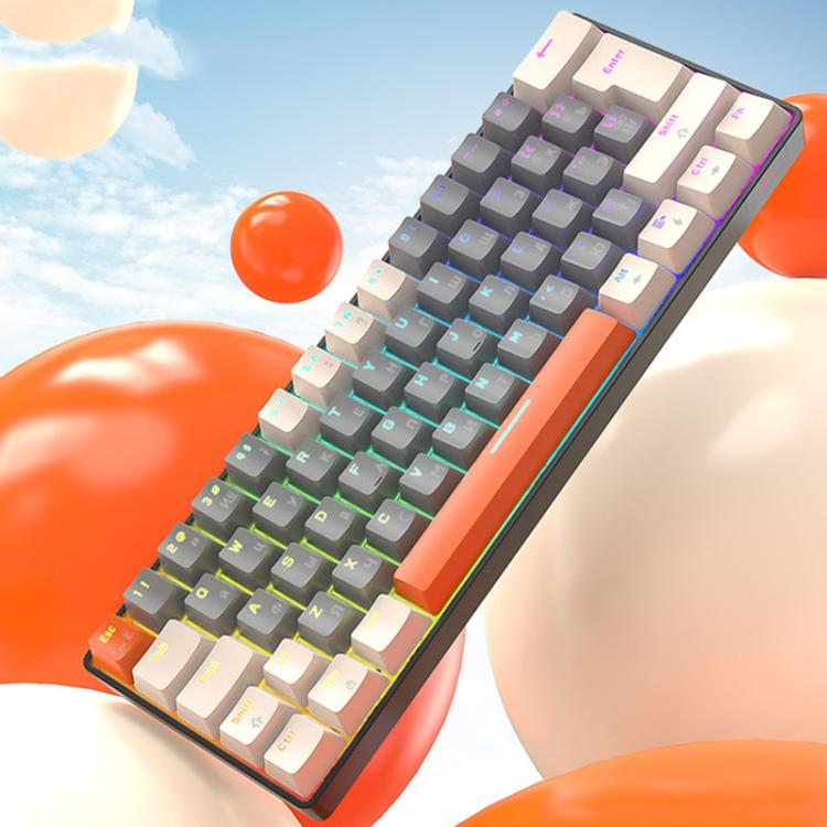 ZIYOULANG T60 Russian Mechanical Keyboard 1.5m Wired Illuminated Gaming Keyboard, Microglow Blue Switch, Microglow Red Switch, Bee Blue Switch, Bee Red Switch, Blue Red Switch, Aqua Green Blue Switch, Chalk Blue Switch