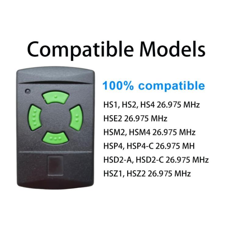For HSM4 / HS4 / HSE4 / HSM2 / HSE2 26.995MHz Garage Door Remote Controls