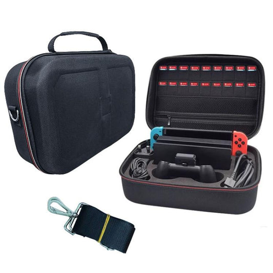 For Nintendo Switch OLED Carrying Case EVA Hard Shell Storage Bag for Full Set Accessories with Shoulder Strap