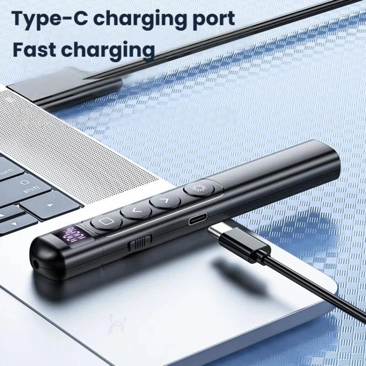 Digital Display Rechargeable Presentation Remote Laser Pointer RF 2.4GHz 100M Control Range