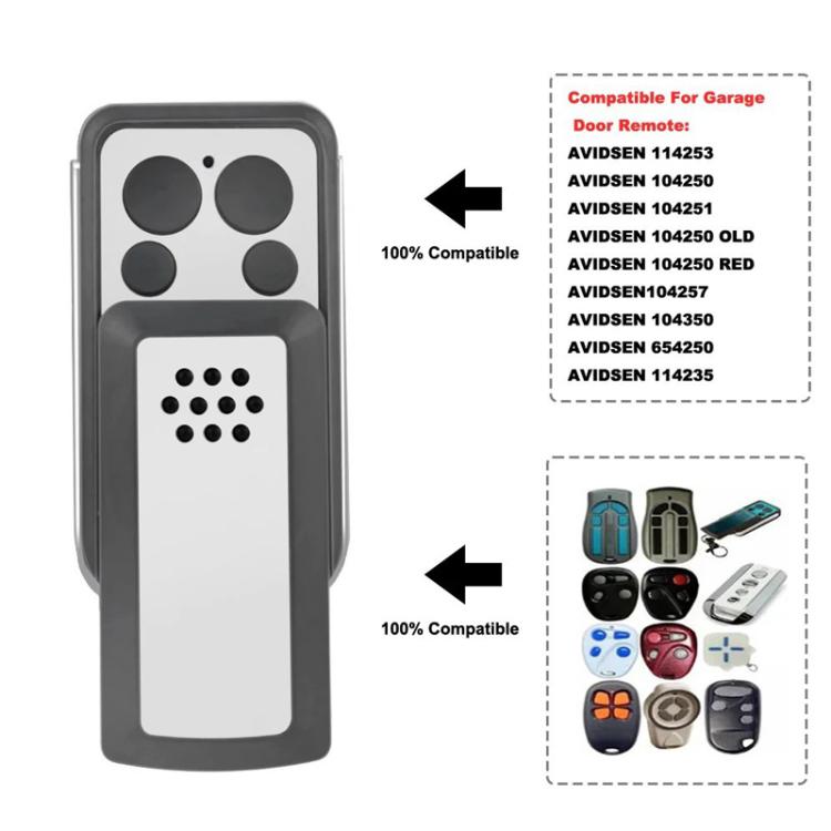 For AVIDSEN Garage Door Remote Control 433.92MHz Handheld Garage Remote Key