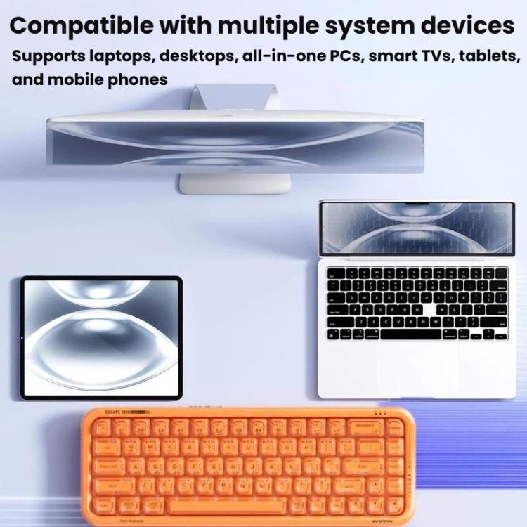 MOFii 711 Pearl Semi-Transparent Triple-Mode Bluetooth RGB Backlit Wireless Keyboard