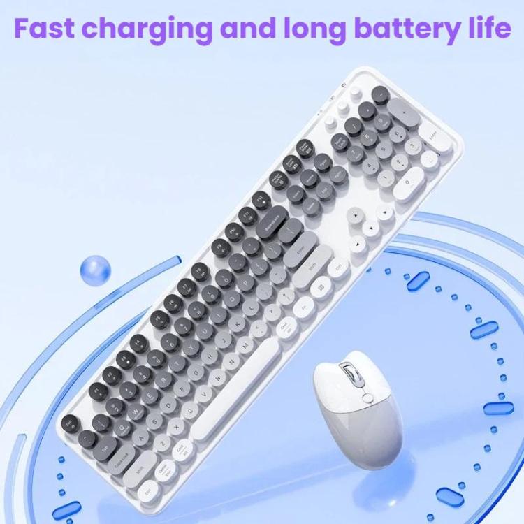 MOFii Sweet Upgraded 2.4G+Bluetooth Dual-Mode Wireless Charging Keyboard Mouse Set