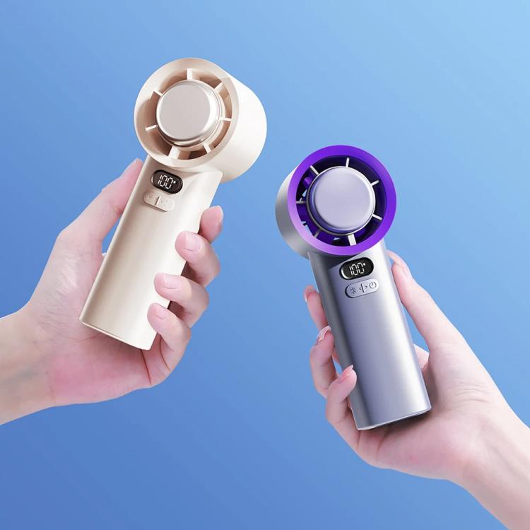 Rechargeable Handheld & Desktop Fan with Cooling Ice Mode, 100 Speed Turbo Fan, Smart Display, Portable Personal Fan for Outdoor & Office