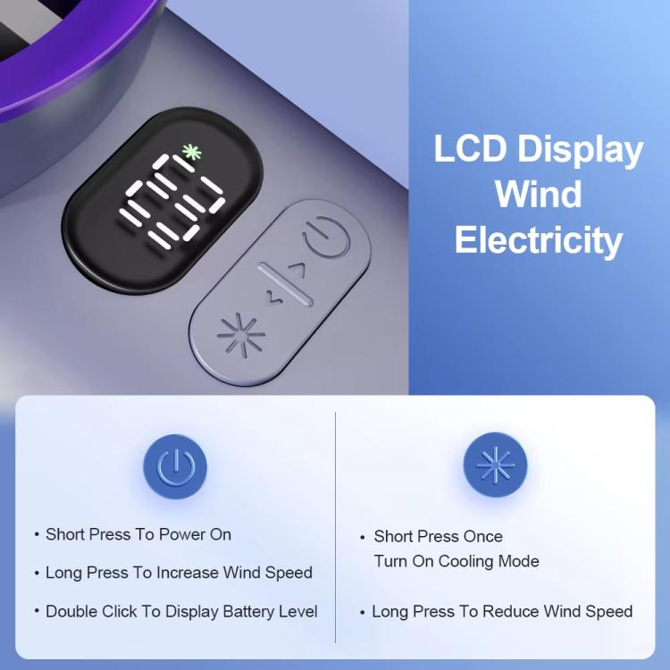 Rechargeable Handheld & Desktop Fan with Cooling Ice Mode, 100 Speed Turbo Fan, Smart Display, Portable Personal Fan for Outdoor & Office