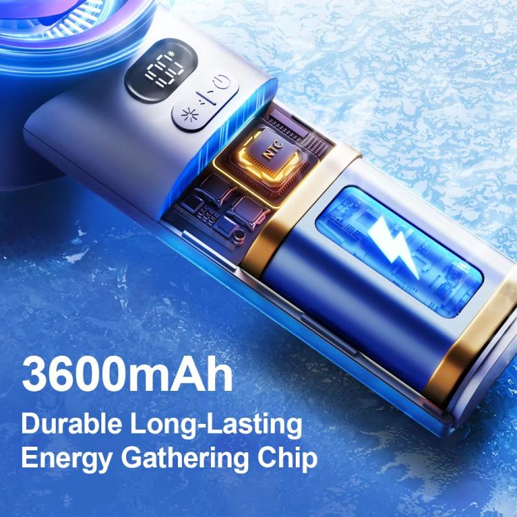Rechargeable Handheld & Desktop Fan with Cooling Ice Mode, 100 Speed Turbo Fan, Smart Display, Portable Personal Fan for Outdoor & Office