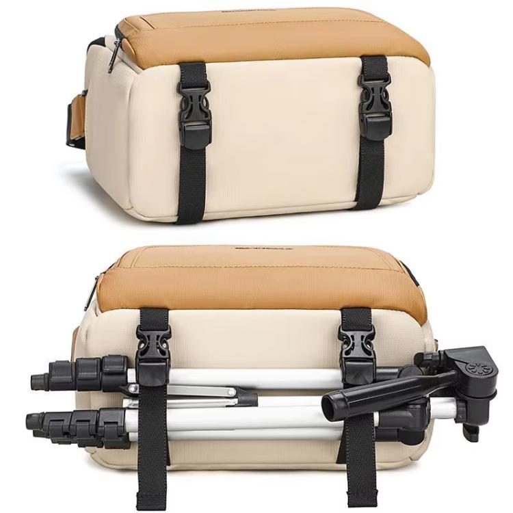 QISEMIAN Crossbody Camera Bag Water-Resistant Sling Messenger Bag With Tripod Mount & Luggage Strap, XK0042 Orange, XK0042 Green