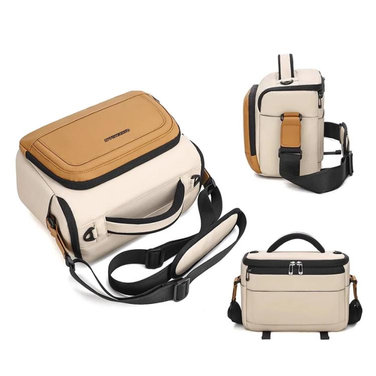 QISEMIAN Crossbody Camera Bag Water-Resistant Sling Messenger Bag With Tripod Mount & Luggage Strap, XK0042 Green, XK0042 Orange