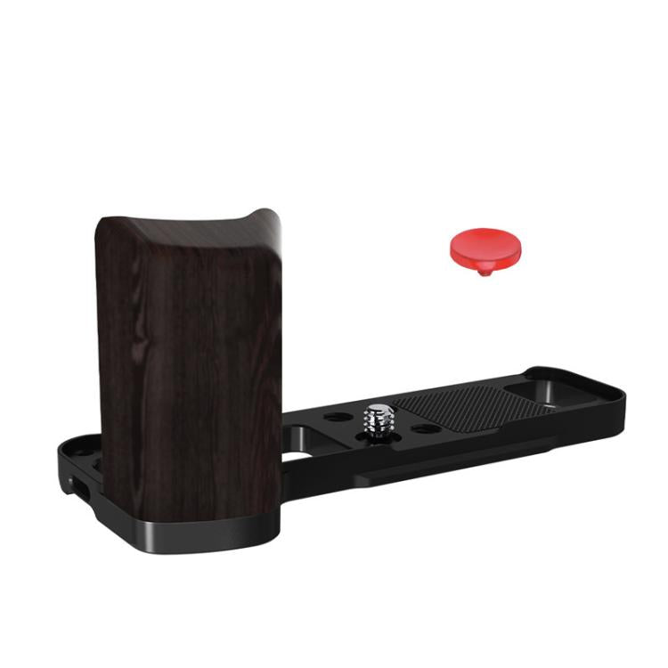 For Fujifilm X100VI Flymile Camera L-Shaped Handgrip With Cold Shoe Thumb Rest Bracket, For Fujifilm X100VI Silver Walnut, For Fujifilm X100VI Black Ebony