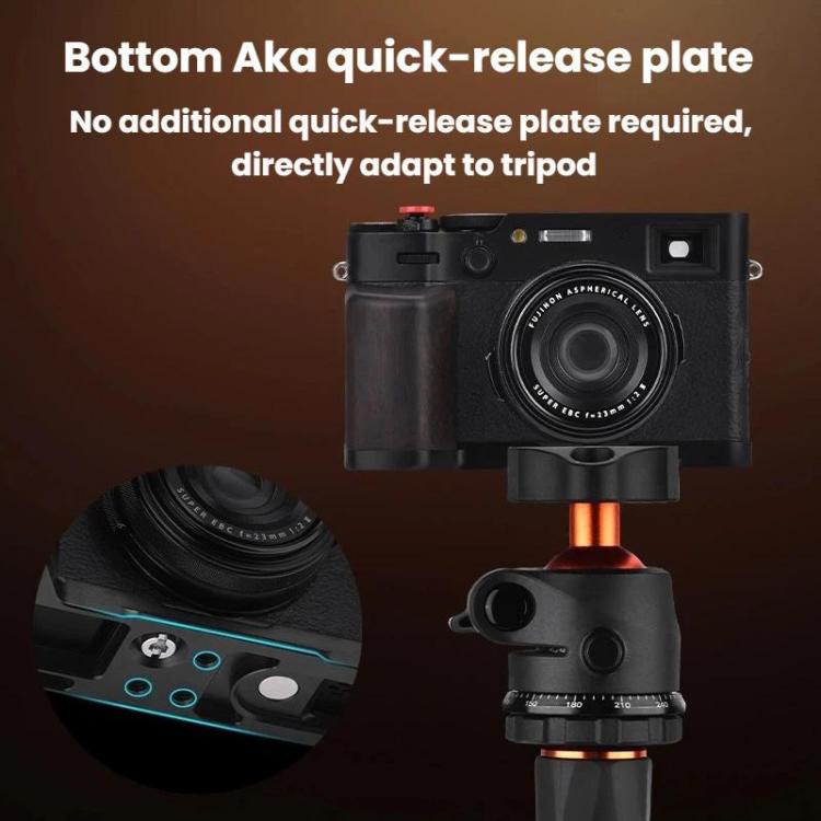 For Fujifilm X100VI Flymile Camera L-Shaped Handgrip With Cold Shoe Thumb Rest Bracket, For Fujifilm X100VI Silver Walnut, For Fujifilm X100VI Black Ebony