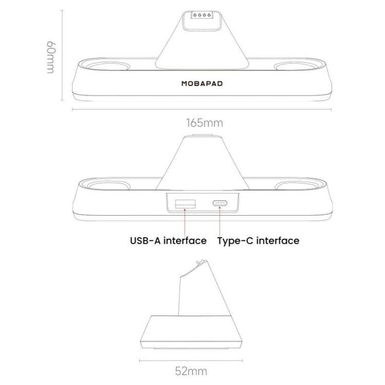 MOBAPAD M-A20 For Pro2-HD Controller Charging Dock With RGB Light Fully Automatic Start-Stop Charging Station