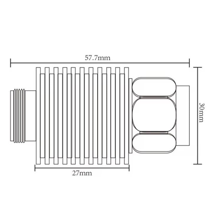 N-Type 10W Coaxial Fixed Attenuator Male To Female RF Coaxial Plug, DC-3G 1dB, DC-3G 2dB, DC-3G 3dB, DC-3G 5dB, DC-3G 6dB, DC-3G 10dB, DC-3G 15dB, DC-3G 20dB, DC-3G 25dB, DC-3G 30dB, DC-3G 40dB, DC-3G 50dB, DC-4G 1dB, DC-4G 2dB, DC-4G 3dB, DC-4G 5dB   ...