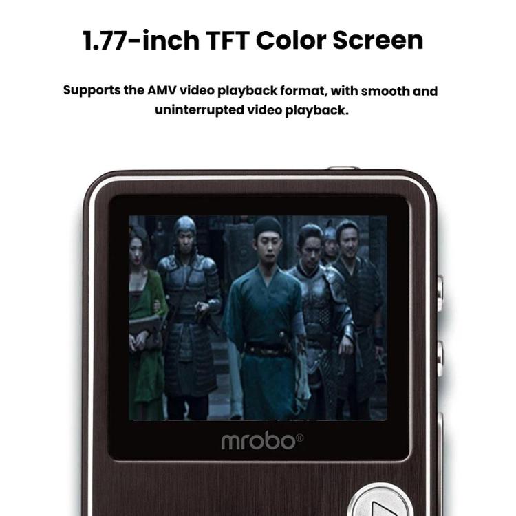 Mrobo HiFi Music Player With DAC Chip - 1.77-Inch Color Screen, Scroll Wheel Control, Supports Lossless Audio & AMV Video, 8GB, 16GB, 32GB, 64GB
