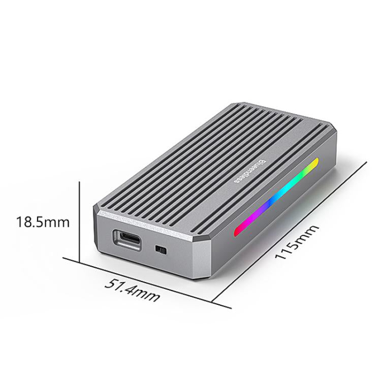 USB4 External SSD Enclosure With RGB L & External Fan M.2 NVMe SSD Reader, M280U4 PLUS