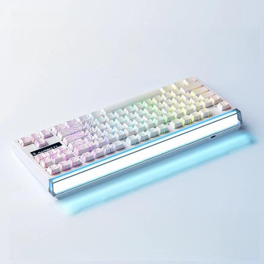 LANGTU T87 Hot-Pluggable Wireless Bluetooth Triple-Mode Mechanical Keyboard Office & Gaming Keyboard, White Contour Line TTC Instant Gold Axis Dual 1K, Northern Lights Ropax Axis 2K Dual 1K Light, BlackBerry Side-Etched Matcha Iced Axis Dual 8K Ultra