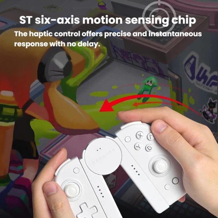 MOBAPAD For Nintendo Switch Split Left & Right Joypad Hall Effect Joystick Game Controller, S1-HD White, S1-HD Black
