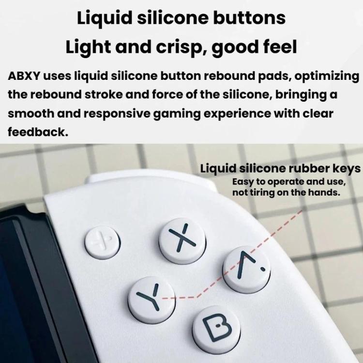 MOBAPAD For Nintendo Switch Split Left & Right Joypad Hall Effect Joystick Game Controller, S1-HD White, S1-HD Black