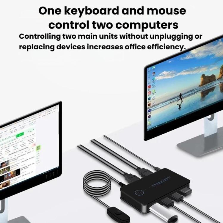 KM-U204A Computer Sharing Switch Keyboard, Mouse, USB & Printer Hub, USB 3.0 2 Input 4 Output, USB 3.0 2 Input 1 Output, USB 2.0 2 Input 4 Output, USB 2.0 2 Input 1 Output